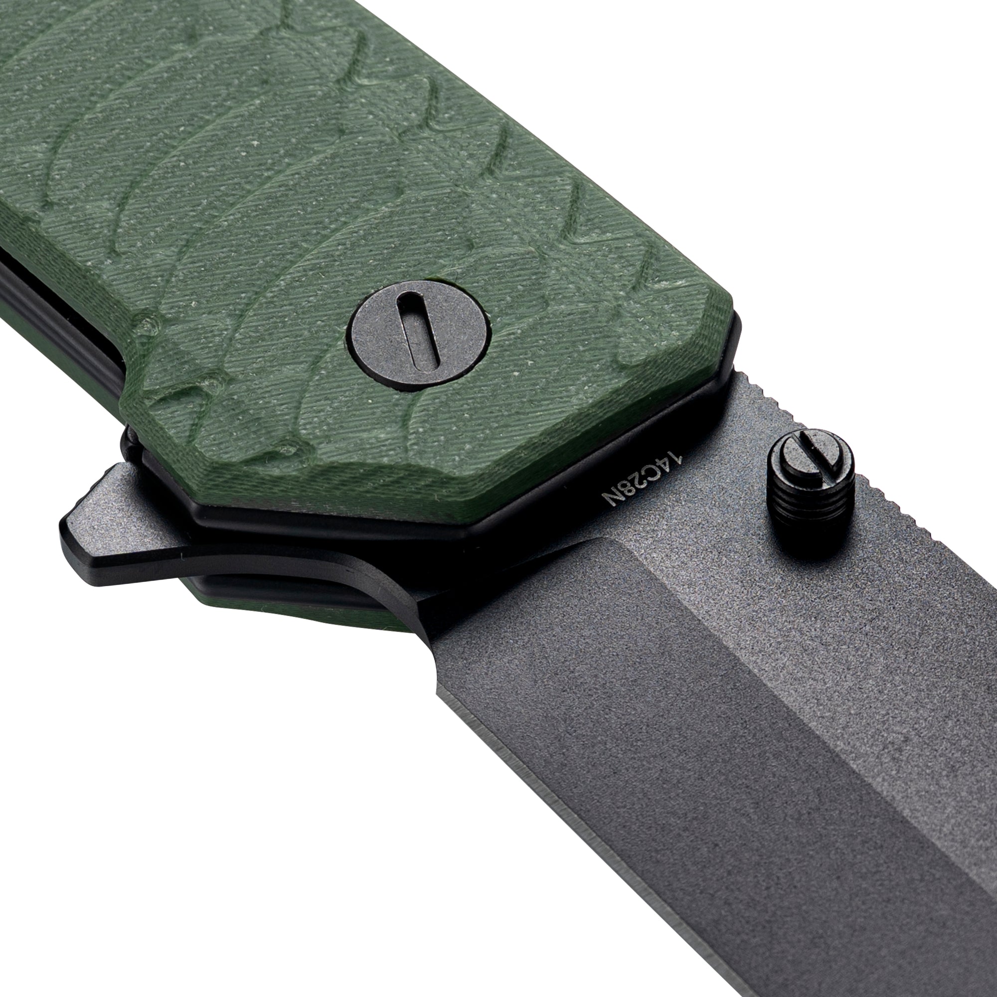 Jungle - 14C28N Bowie Hunting Knife M2023OD - OD Green G10