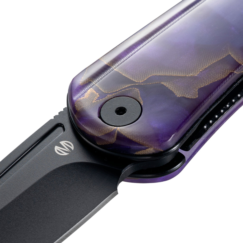Orbit-14C28N Front Flipper pocket Knife M1066AP-Copper Foil Resin