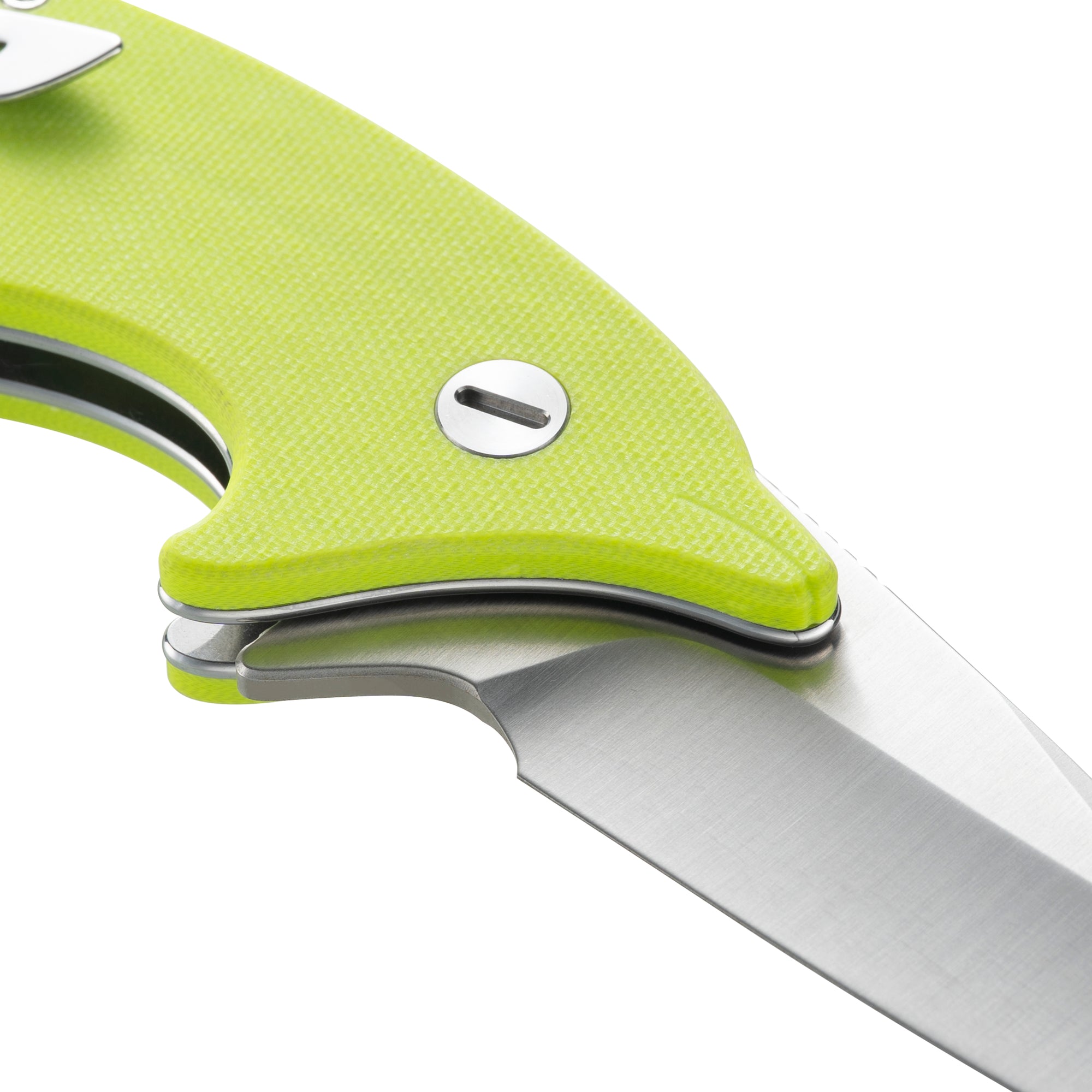 Cove -14C28N Button Lock Pocket Knife M996GY - Green Yellow G10