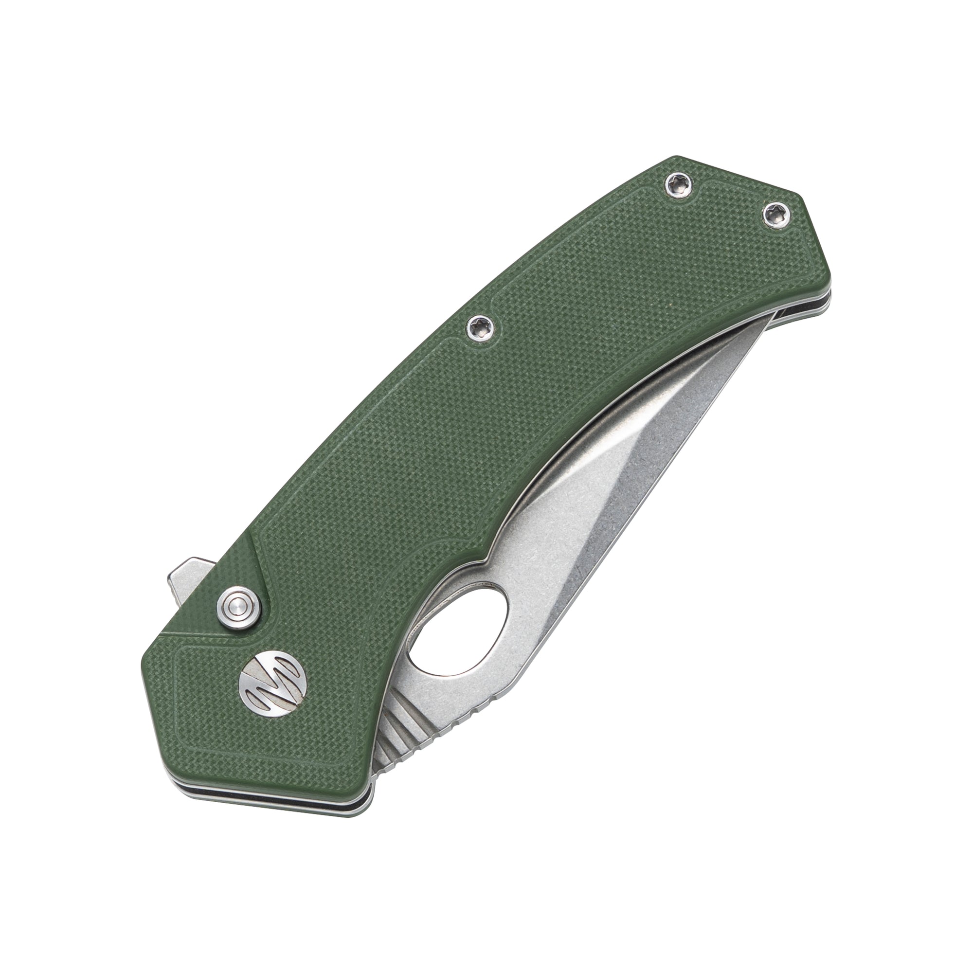 Croc -14C28N Button Lock Pocket Knife M1216OD - OD Green
