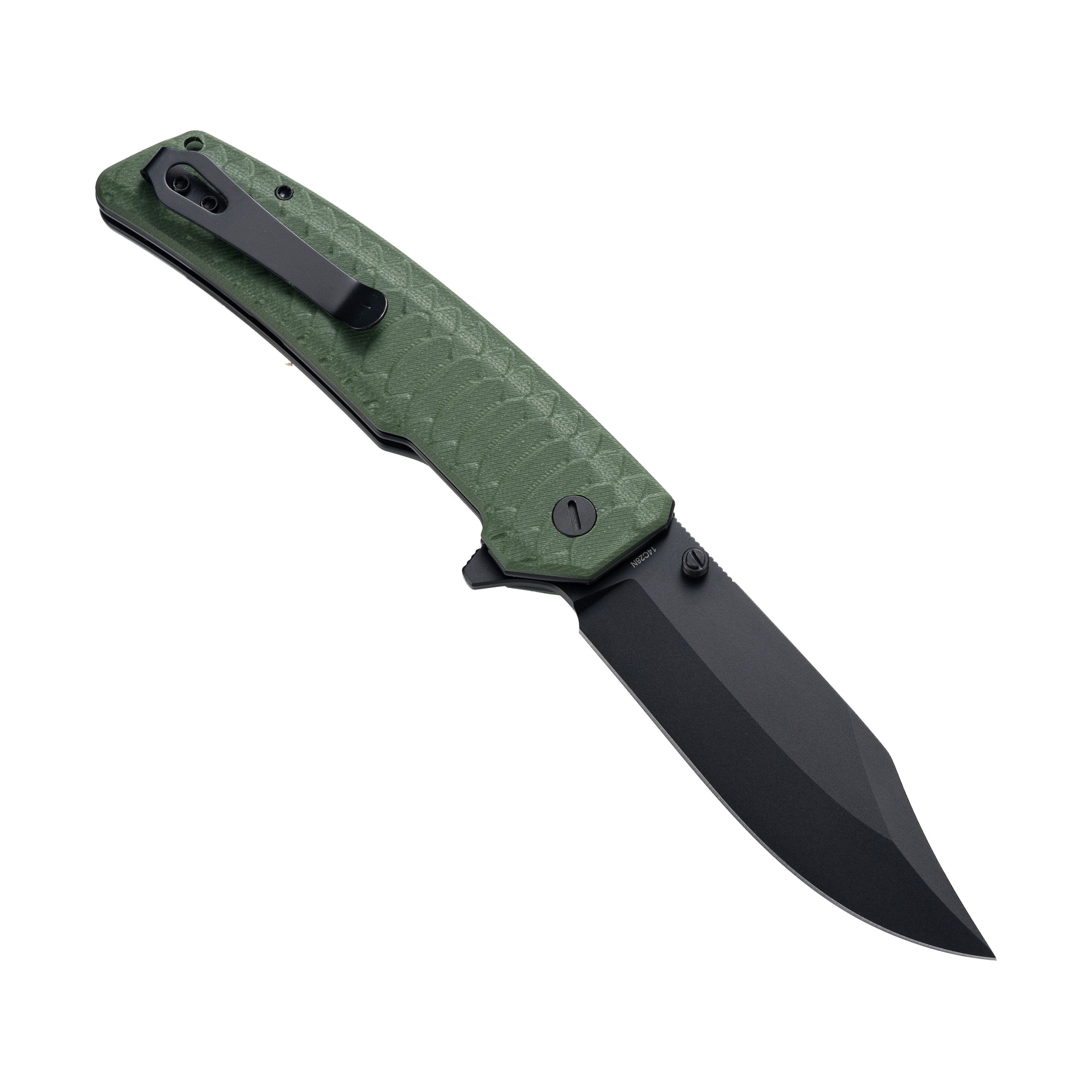 Jungle - 14C28N Bowie Hunting Knife M2023OD - OD Green G10
