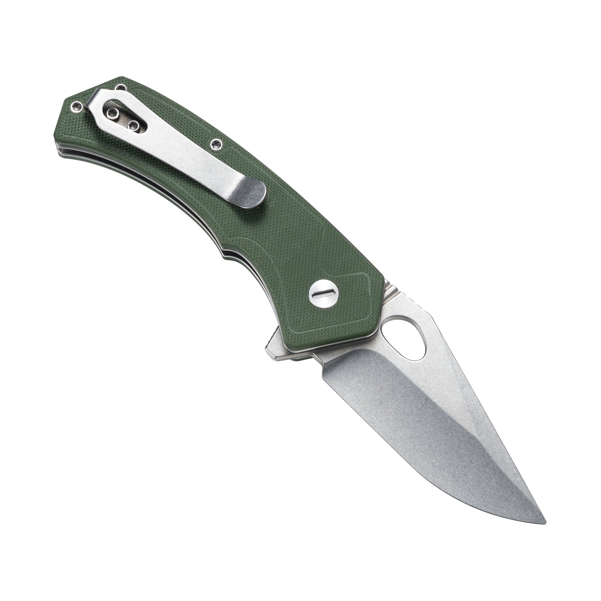 Croc -14C28N Button Lock Pocket Knife M1216OD - OD Green
