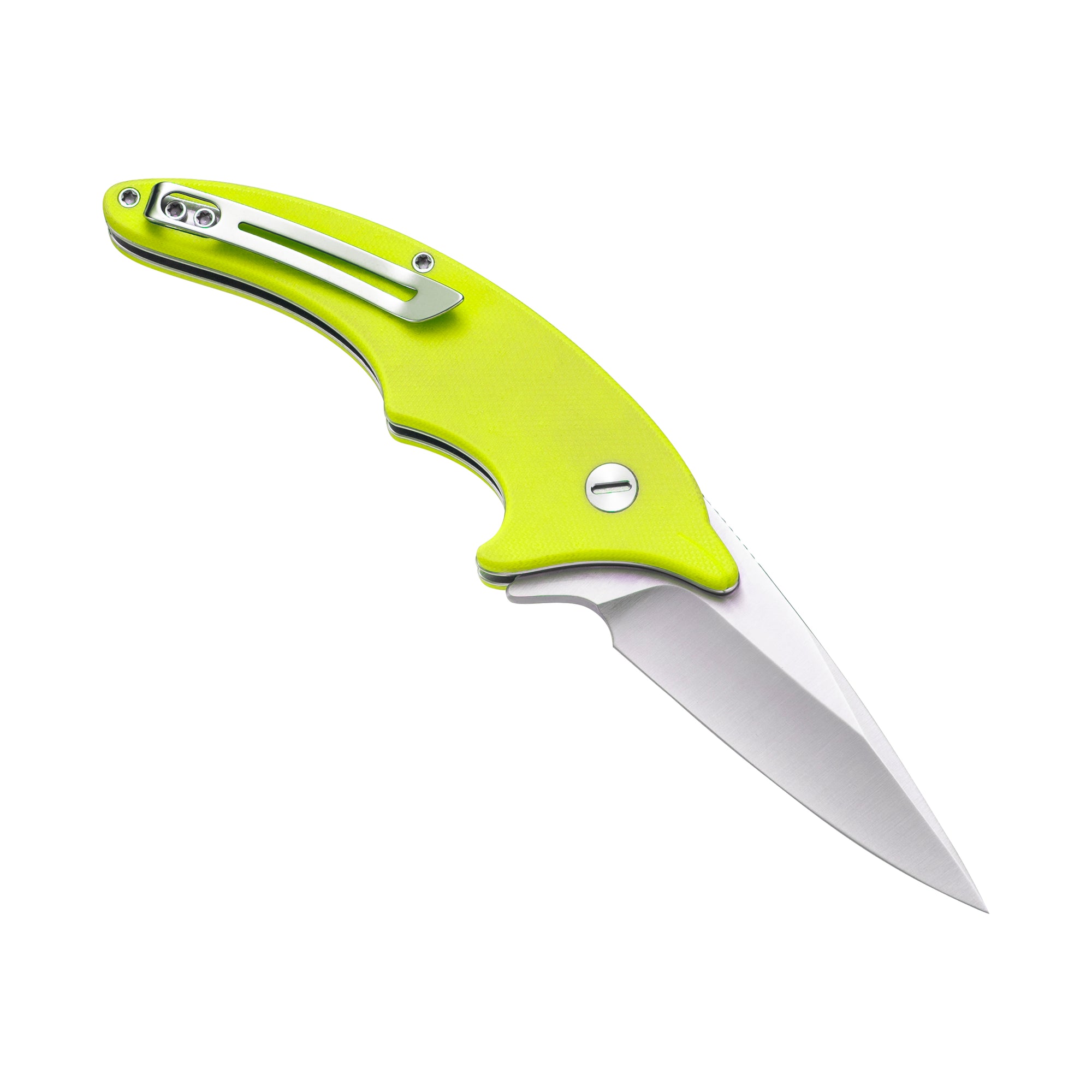 Cove -14C28N Button Lock Pocket Knife M996GY - Green Yellow G10