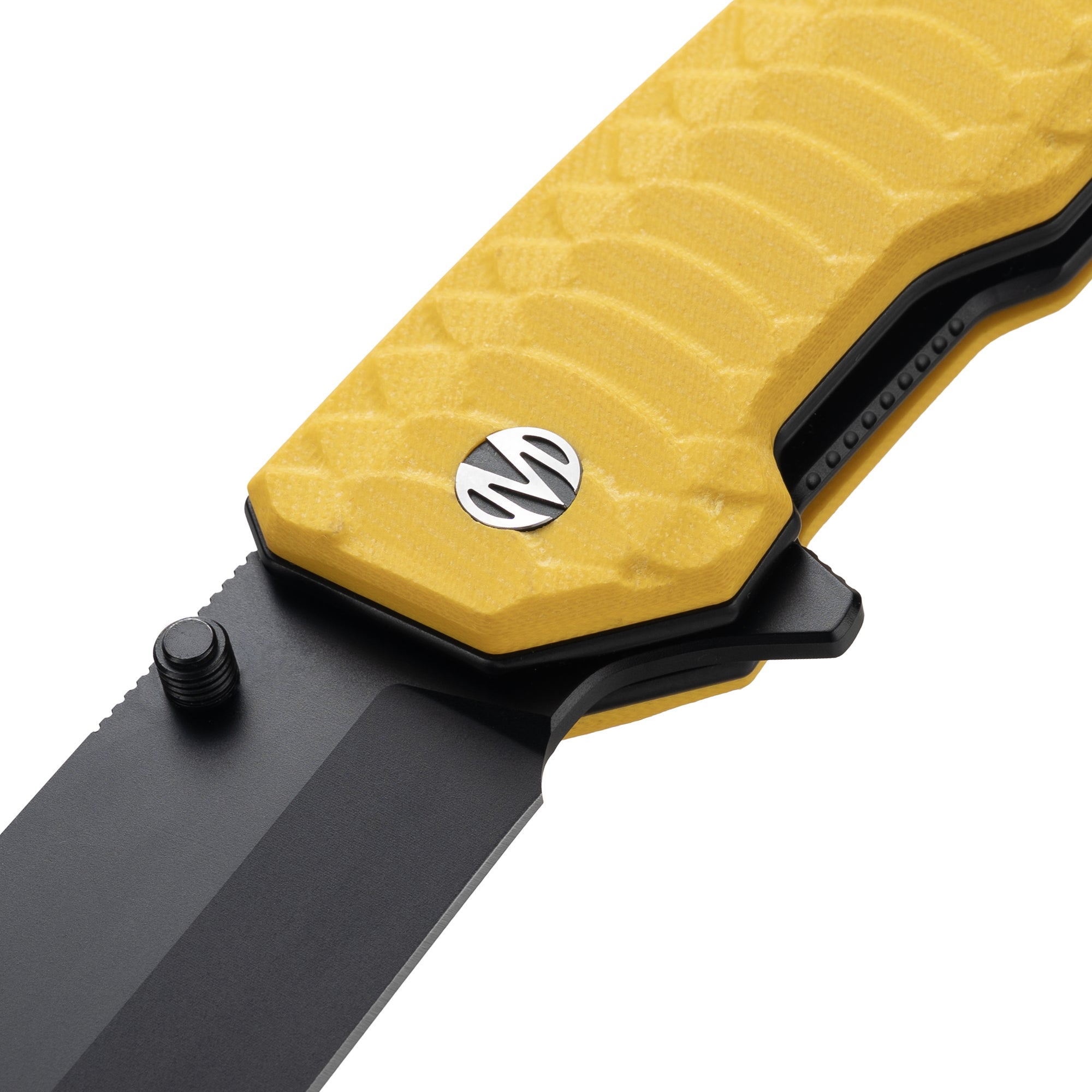 Jungle - 14C28N Bowie Hunting Knife Liner Lock M2023SY - Speed Yellow G10