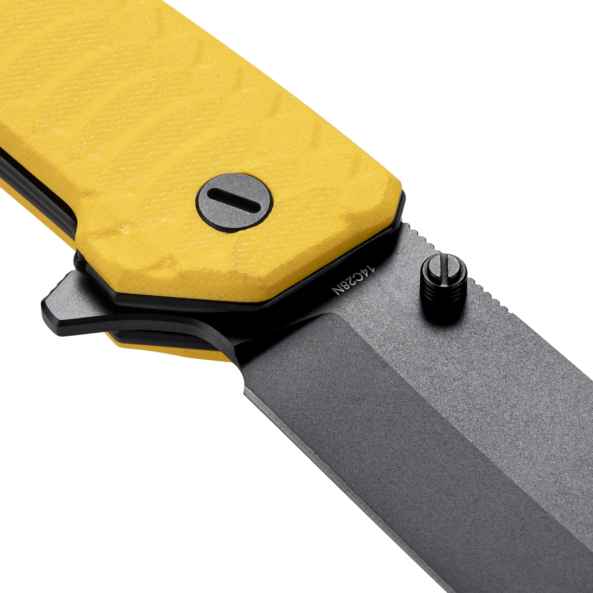 Jungle - 14C28N Bowie Hunting Knife Liner Lock M2023SY - Speed Yellow G10