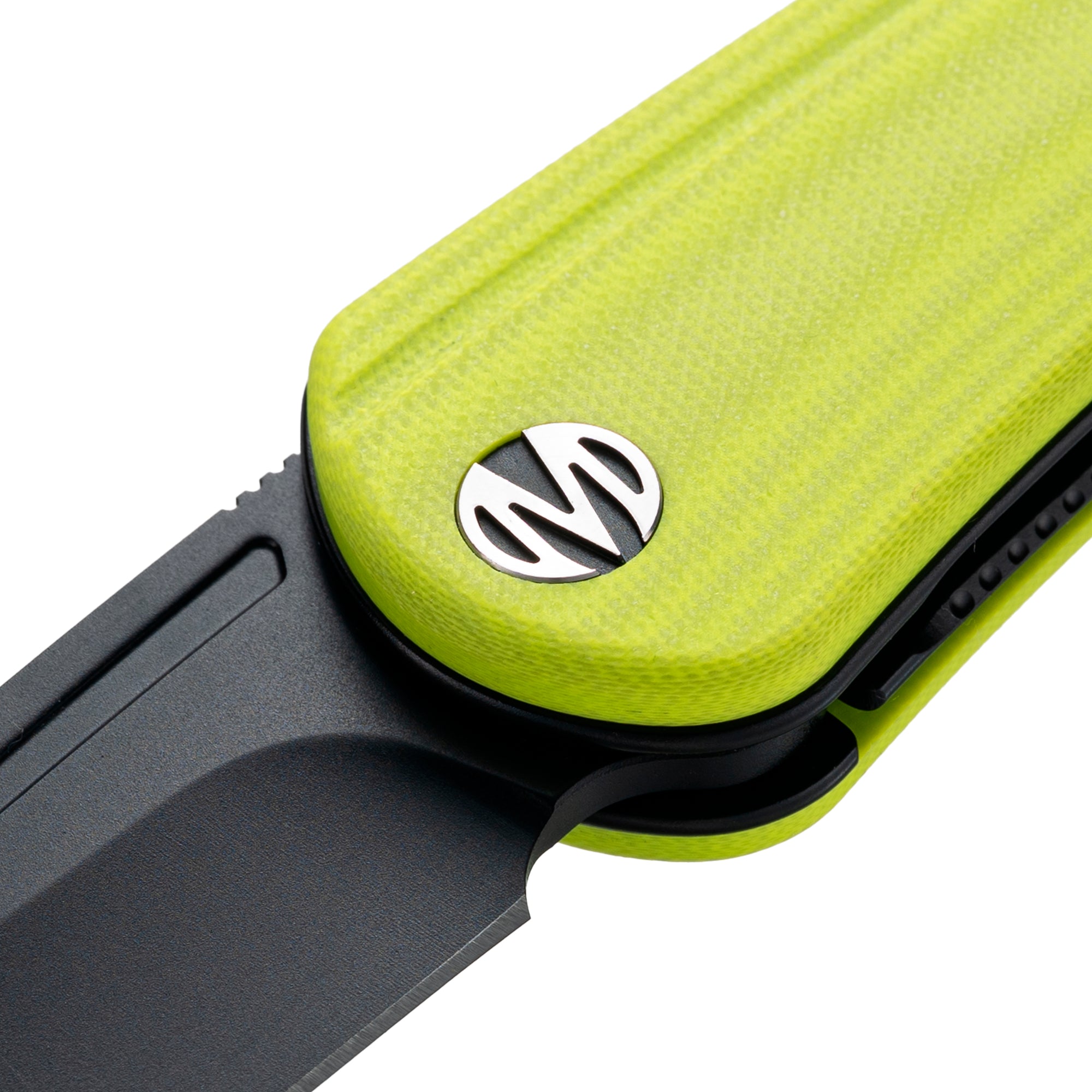 Orbit-14C28N Front Flipper pocket Knife M1066GY-Green Yellow G10