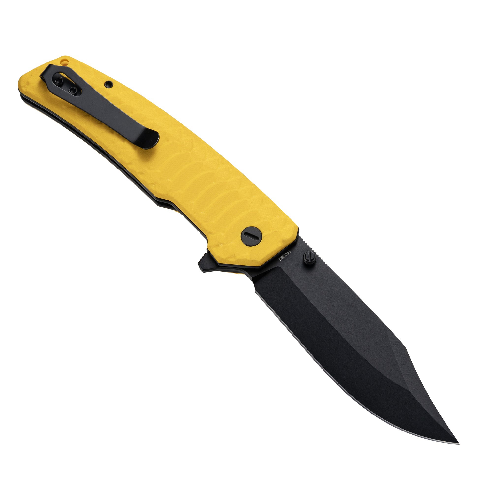 Jungle - 14C28N Bowie Hunting Knife Liner Lock M2023SY - Speed Yellow G10