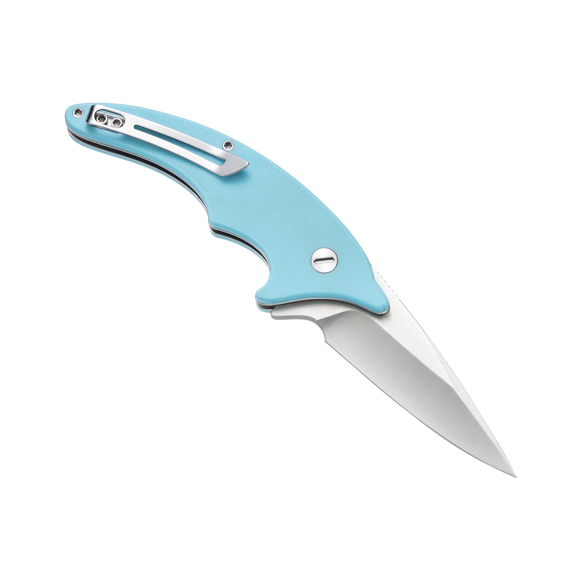 Cove -14C28N Button Lock Pocket Knife M996SB - Sky Blue G10