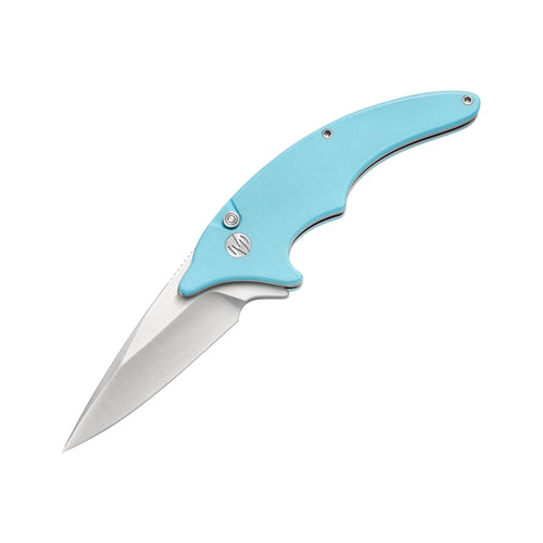 Cove -14C28N Button Lock Pocket Knife M996SB - Sky Blue G10