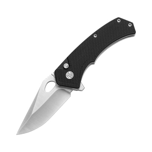 Croc -14C28N Button Lock Pocket Knife M1216B - Black G10