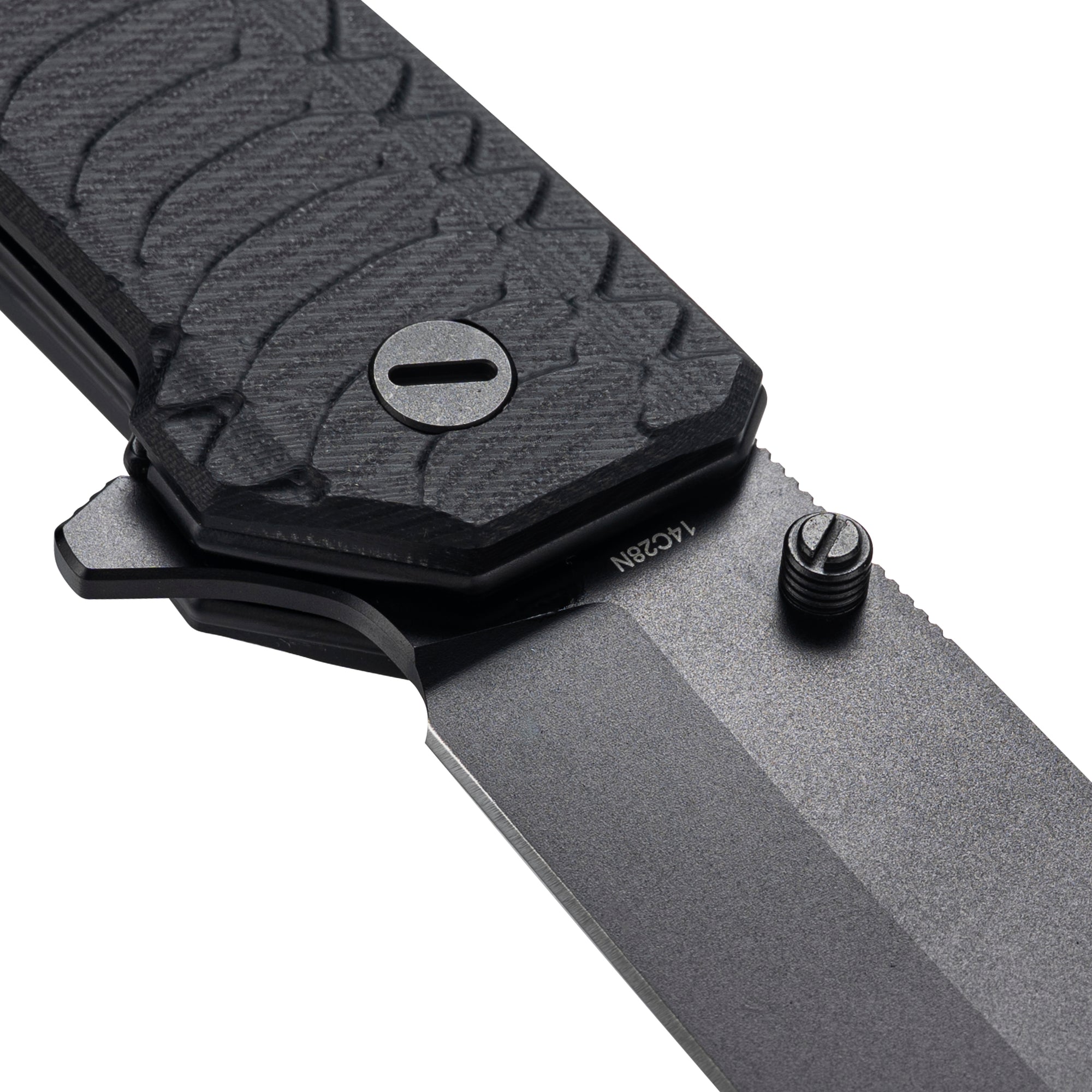 Jungle - 14C28N Bowie Hunting Knife Liner Lock M2023NR - Black G10