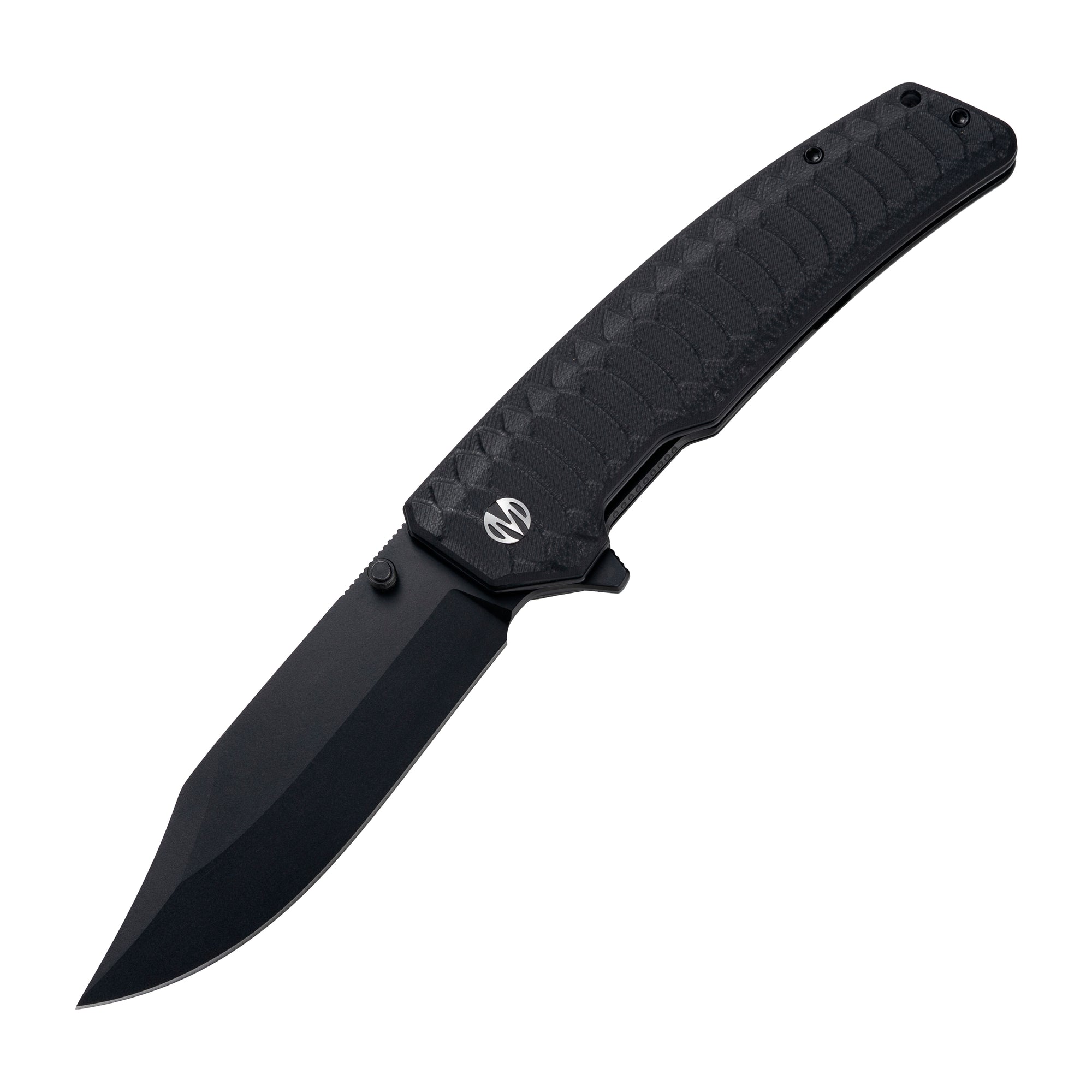 Jungle - 14C28N Bowie Hunting Knife Liner Lock M2023NR - Black G10