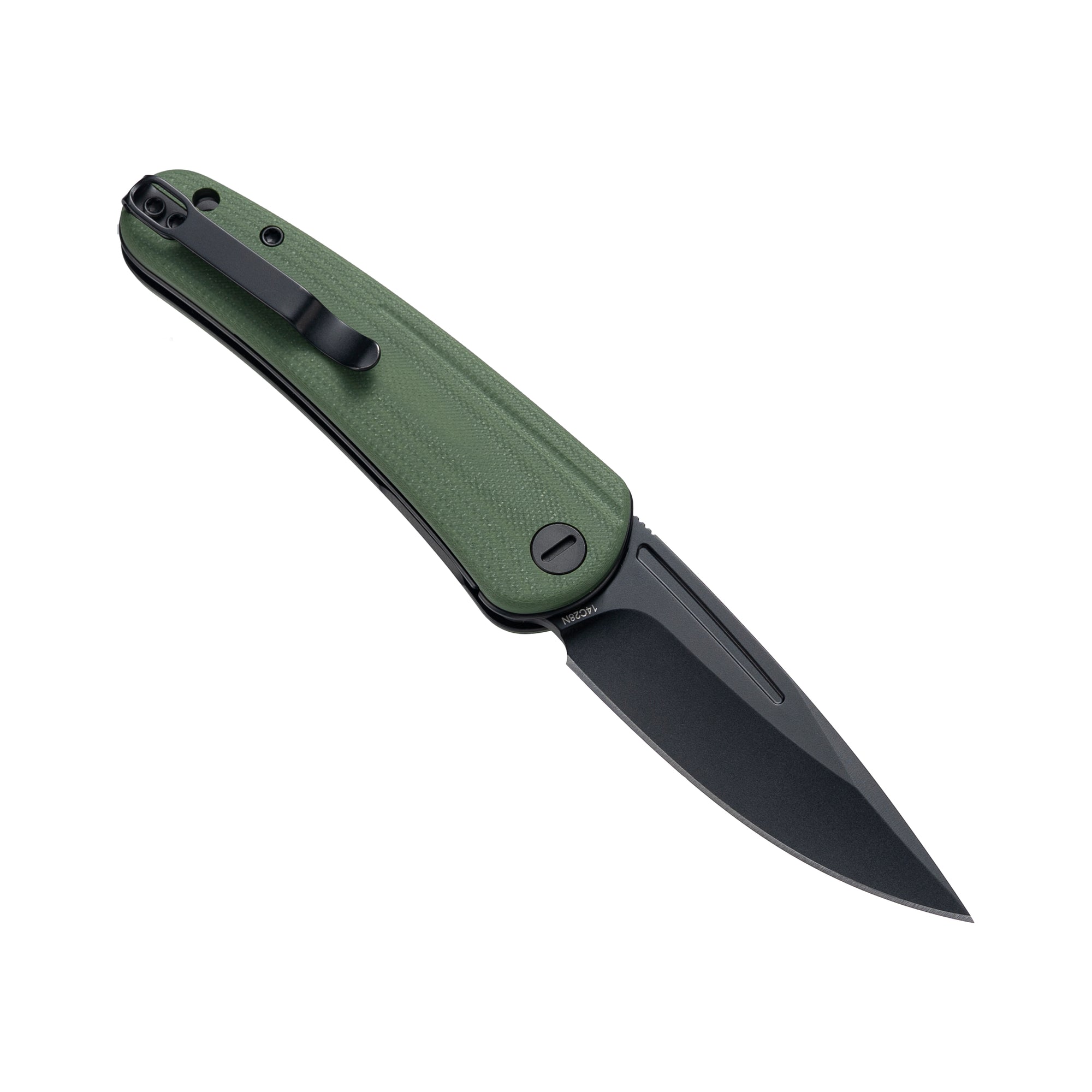 Orbit-14C28N Front Flipper pocket Knife M1066OD-OD Green G10