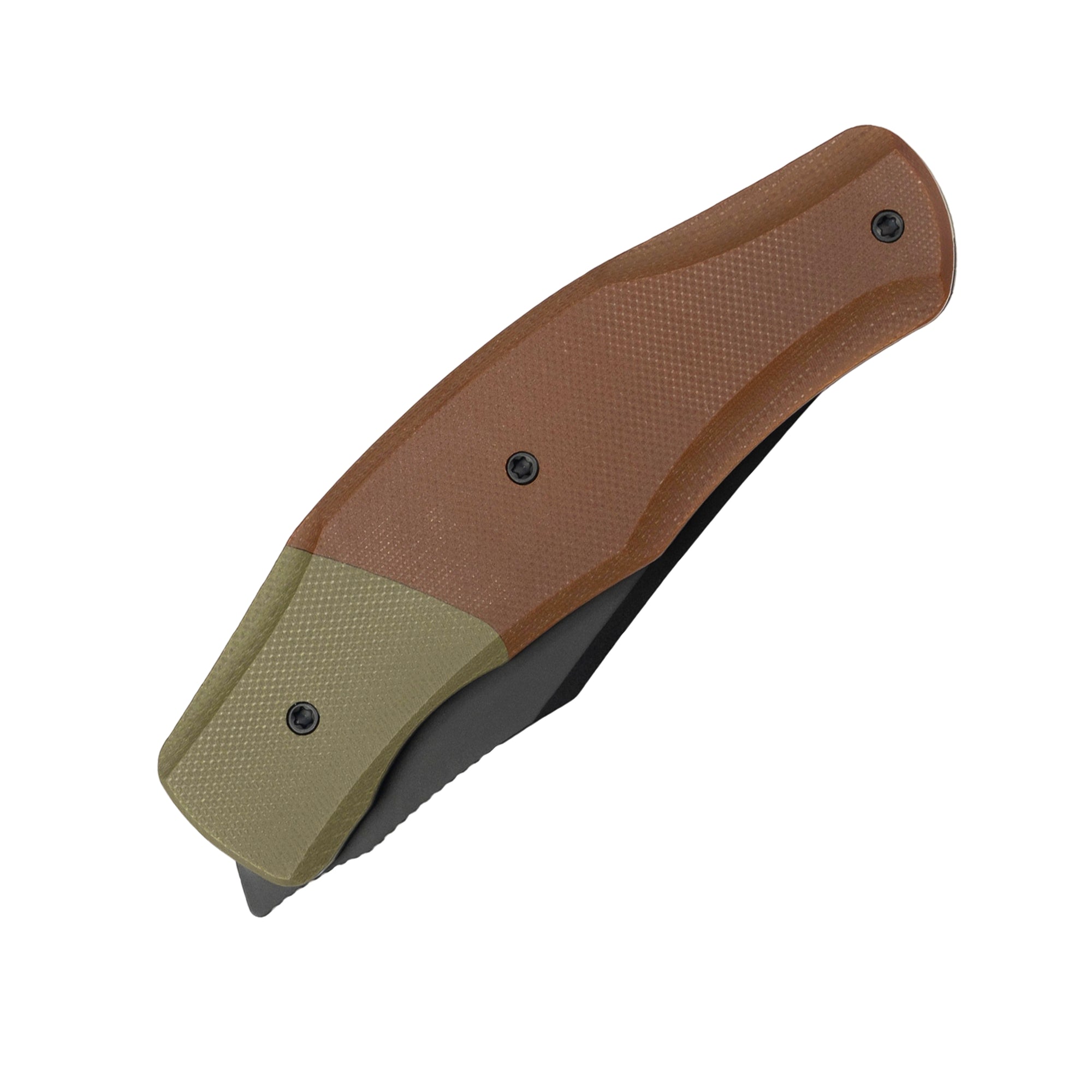 OldFashioned -14C28N Liner Lock Pocket Knife MUC777GB -OD Green & Brown G10