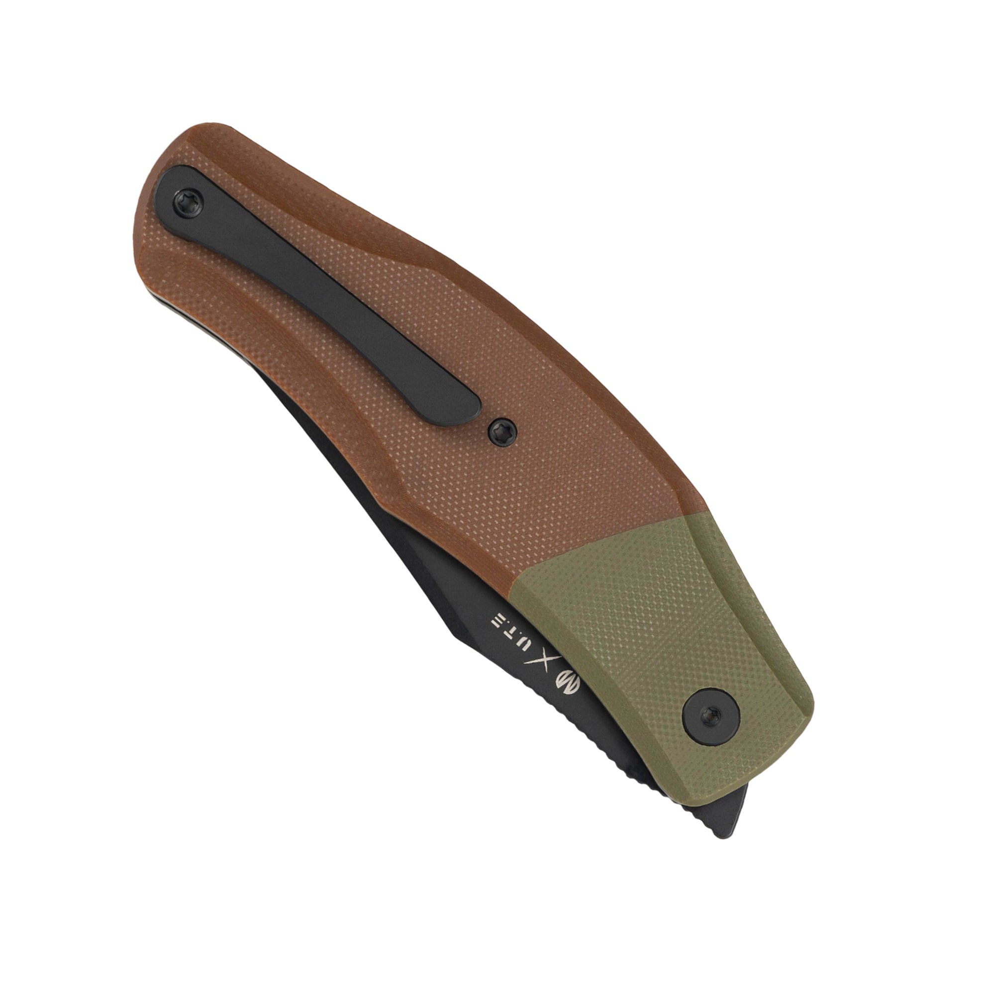 OldFashioned -14C28N Liner Lock Pocket Knife MUC777GB -OD Green & Brown G10