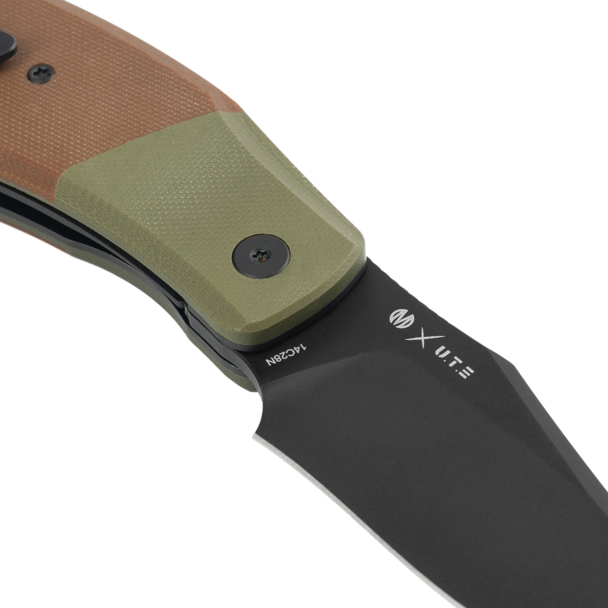 OldFashioned -14C28N Liner Lock Pocket Knife MUC777GB -OD Green & Brown G10