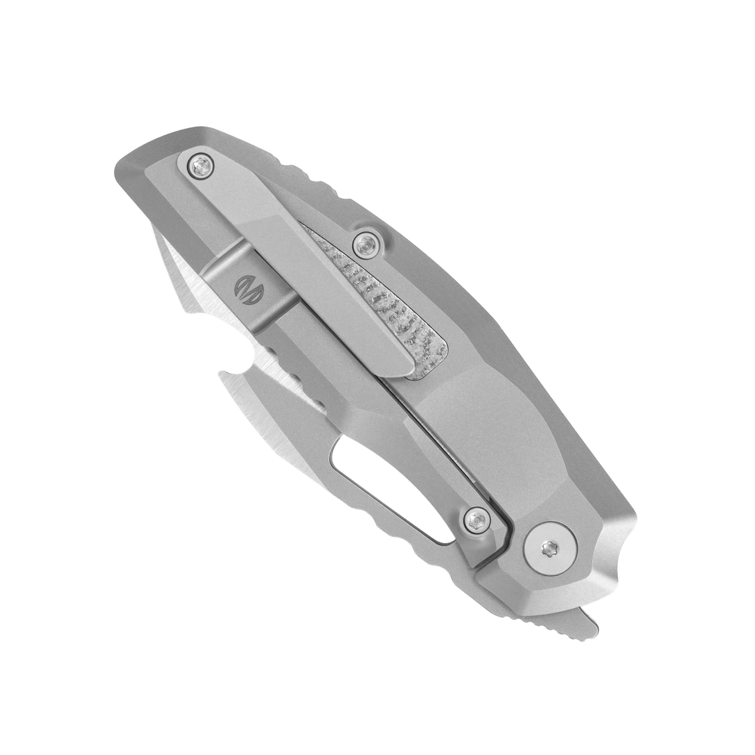 808Attack - Bead-blasted CPM-S90V Steel Frame Lock Pocket Knife